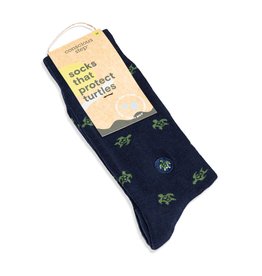 Trade roots Socks that Protect Turtles, Navy