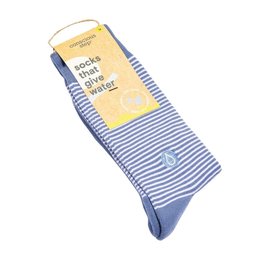 Trade roots Socks that Give Water, Blue Stripe