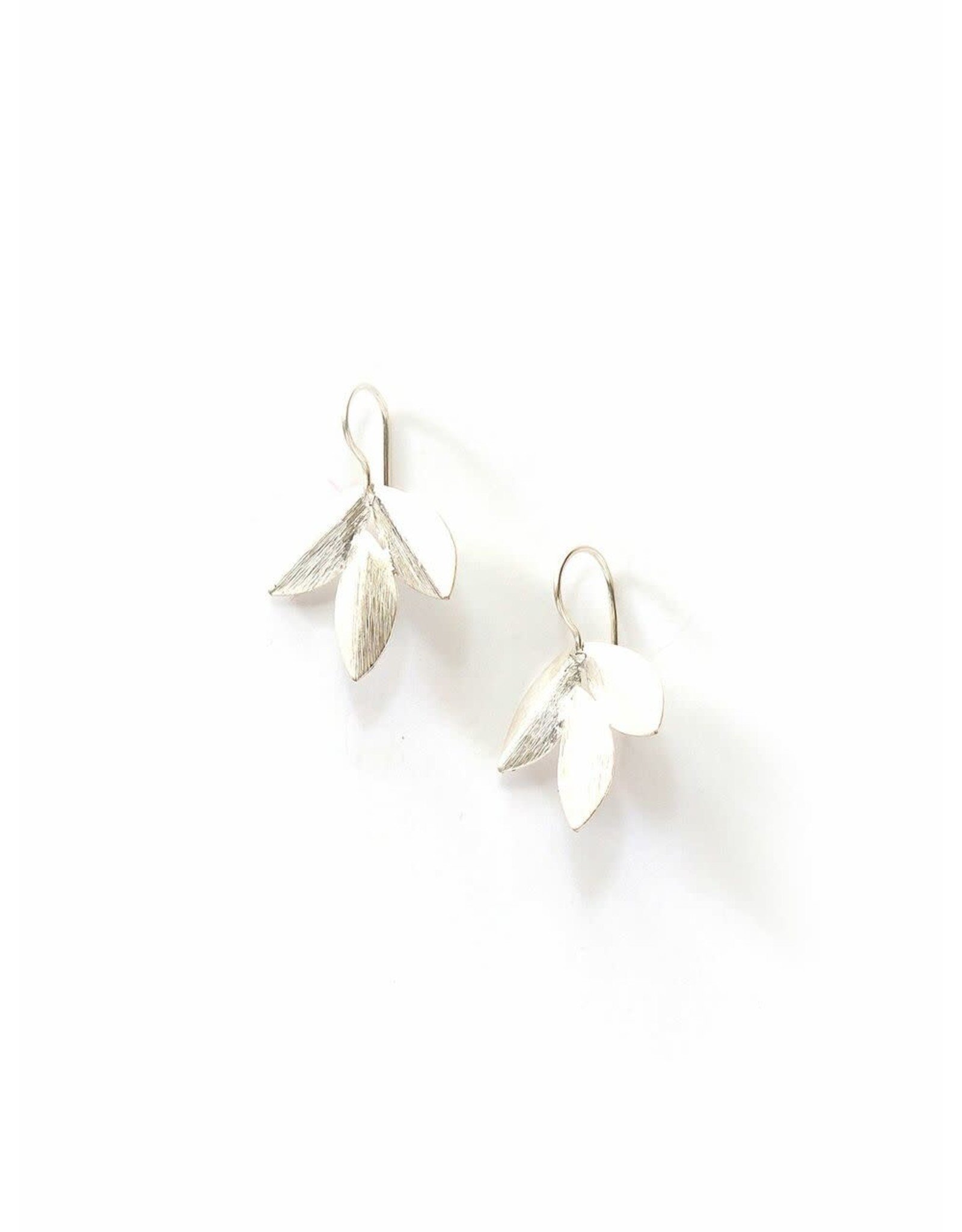 Leaf Cluster Earrings Silver , India
