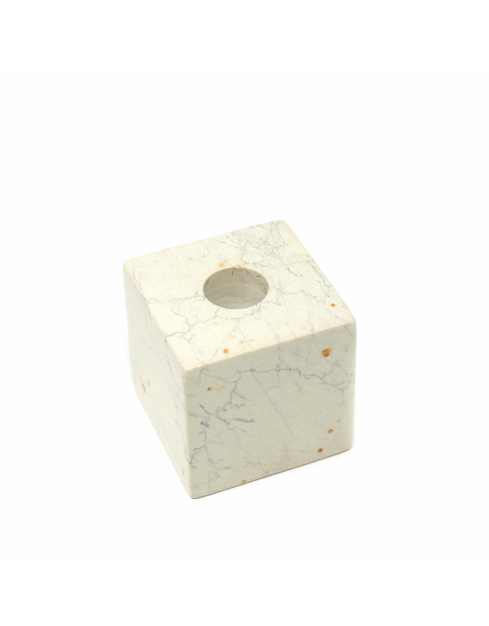 Trade roots Cube Soapstone Candle Holder, Kenya