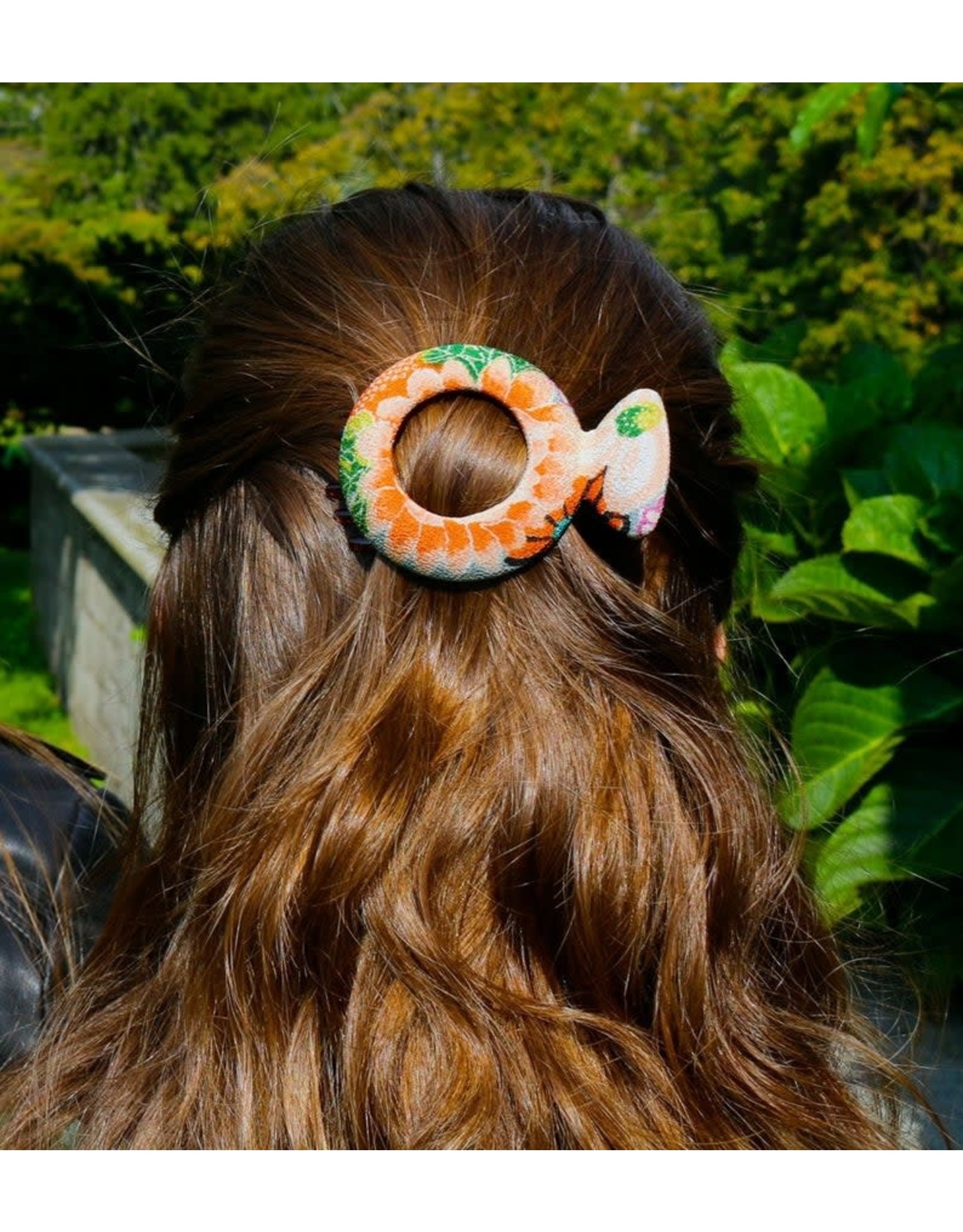 Trade roots Circle Kimono Hair Clip, Large, Thailand