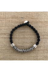 Trade roots Hill Tribe, Cable Bracelet, Karen Silver Thailand