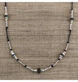 Karen Hill Tribe Sterling,  Labradorite Layering Necklace