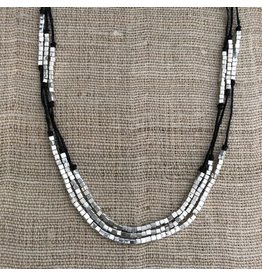 Trade roots Karen Hill Tribe Sterling, Three Layer Necklace