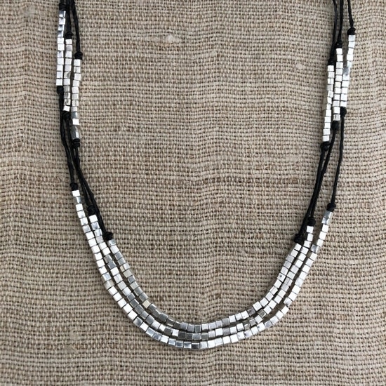 Three Layers Karen Silver Necklace - Trade Roots