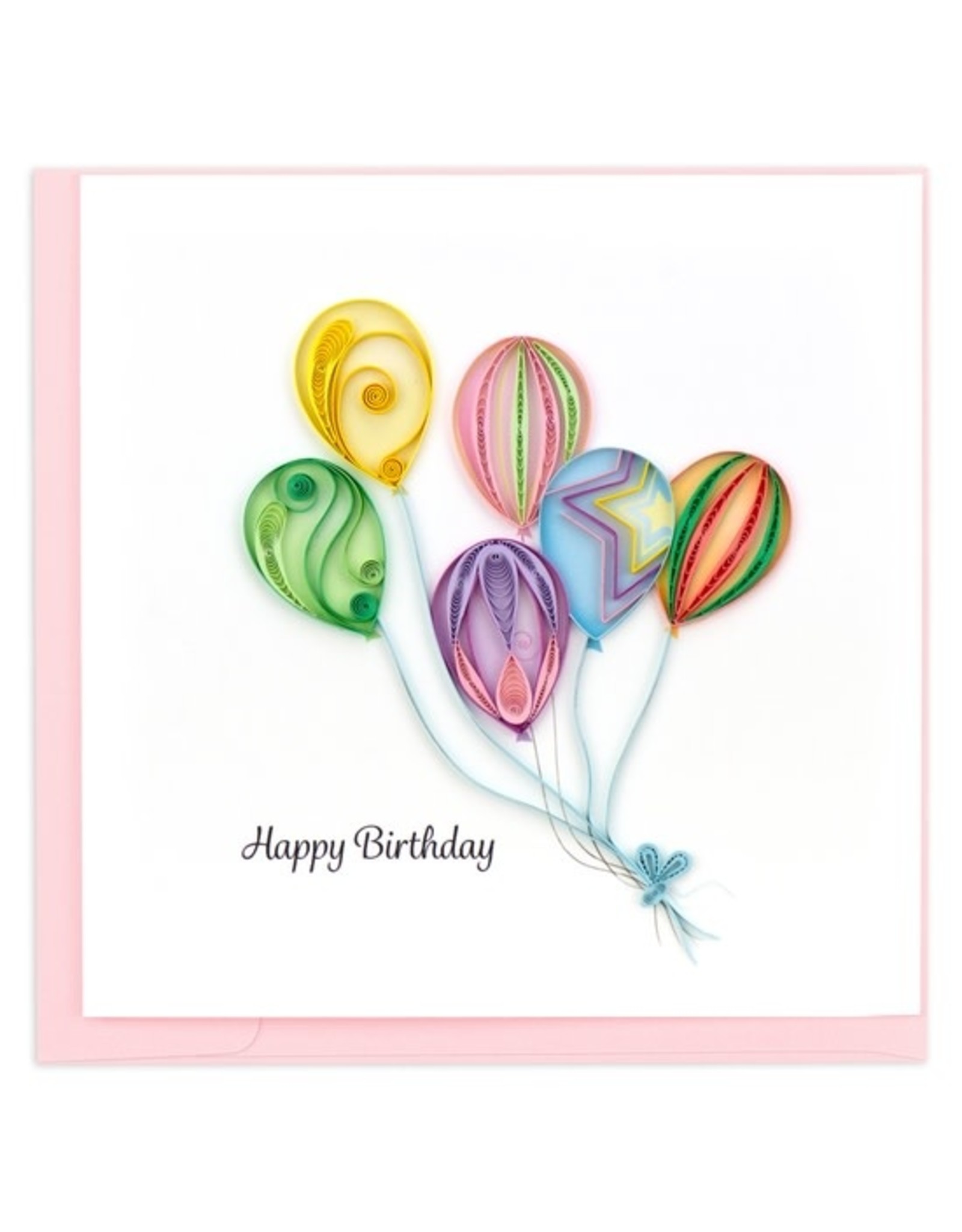 Trade roots Colorful Balloon Birthday Quilling Card, Vietnam