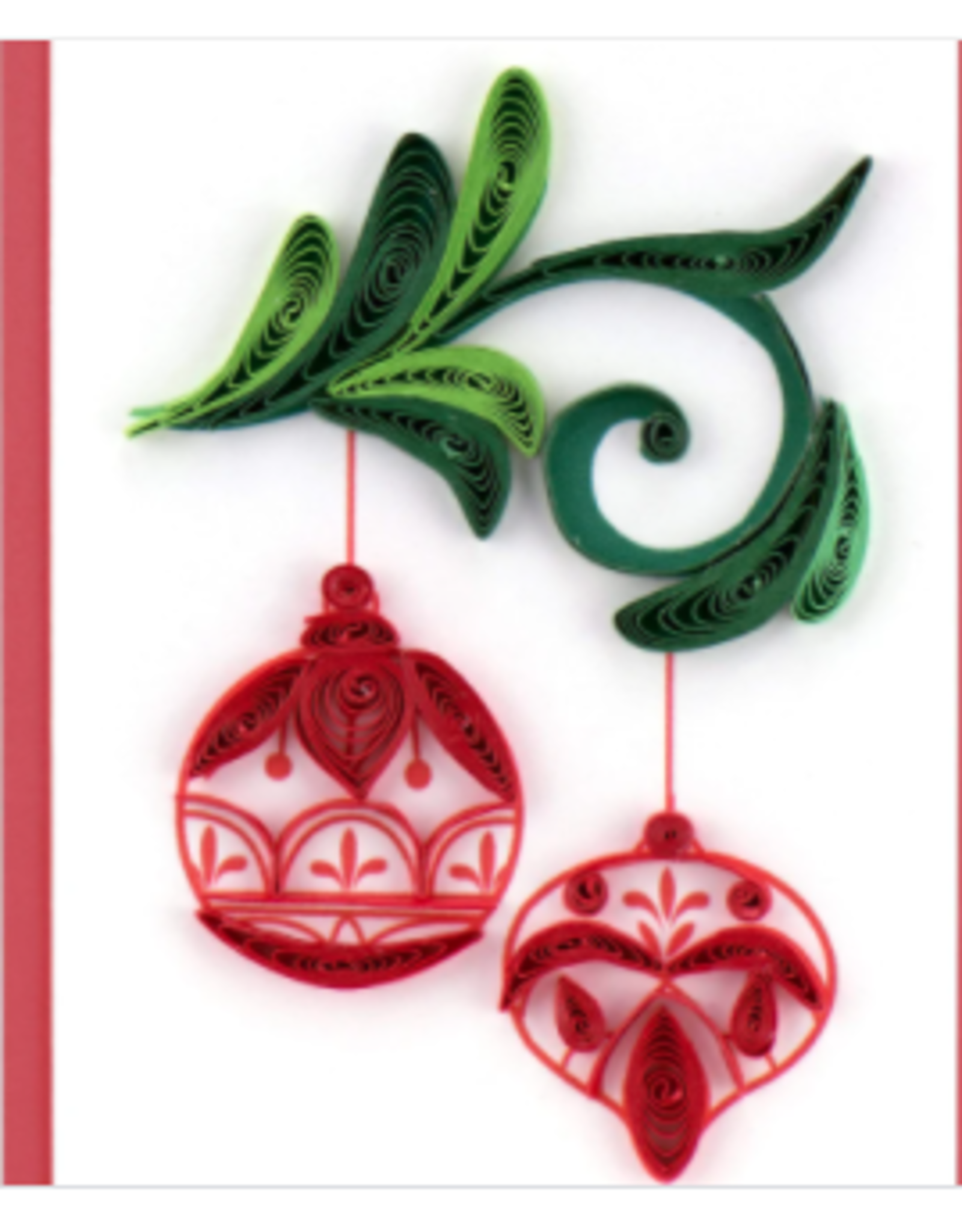 Trade roots Red Ornament, Quill Gift Enclosure Card, Vietnam
