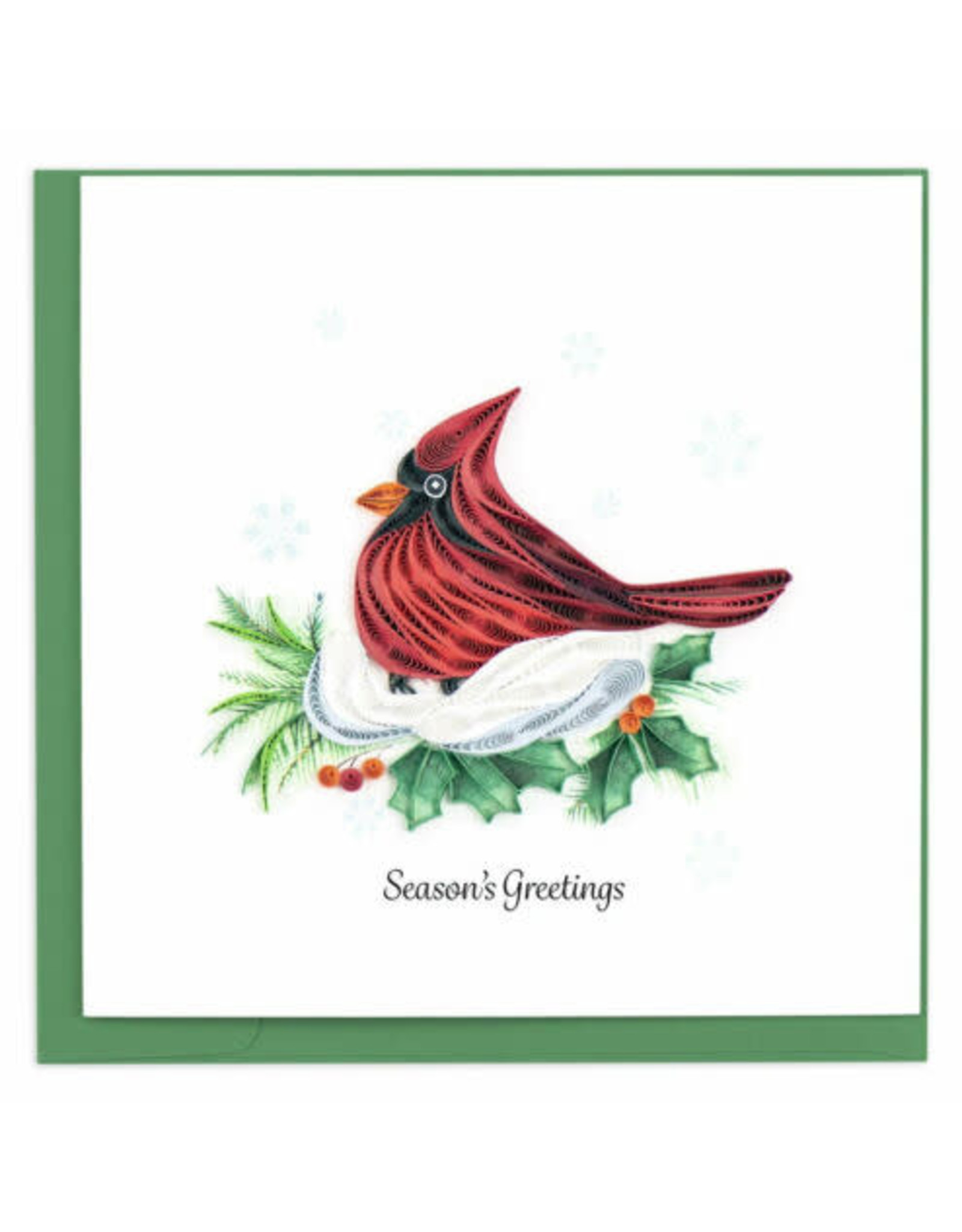 Trade roots Snowy Cardinal Quilling Card, Vietnam