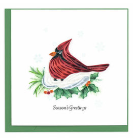 Trade roots Snowy Cardinal Quilling Card, Vietnam
