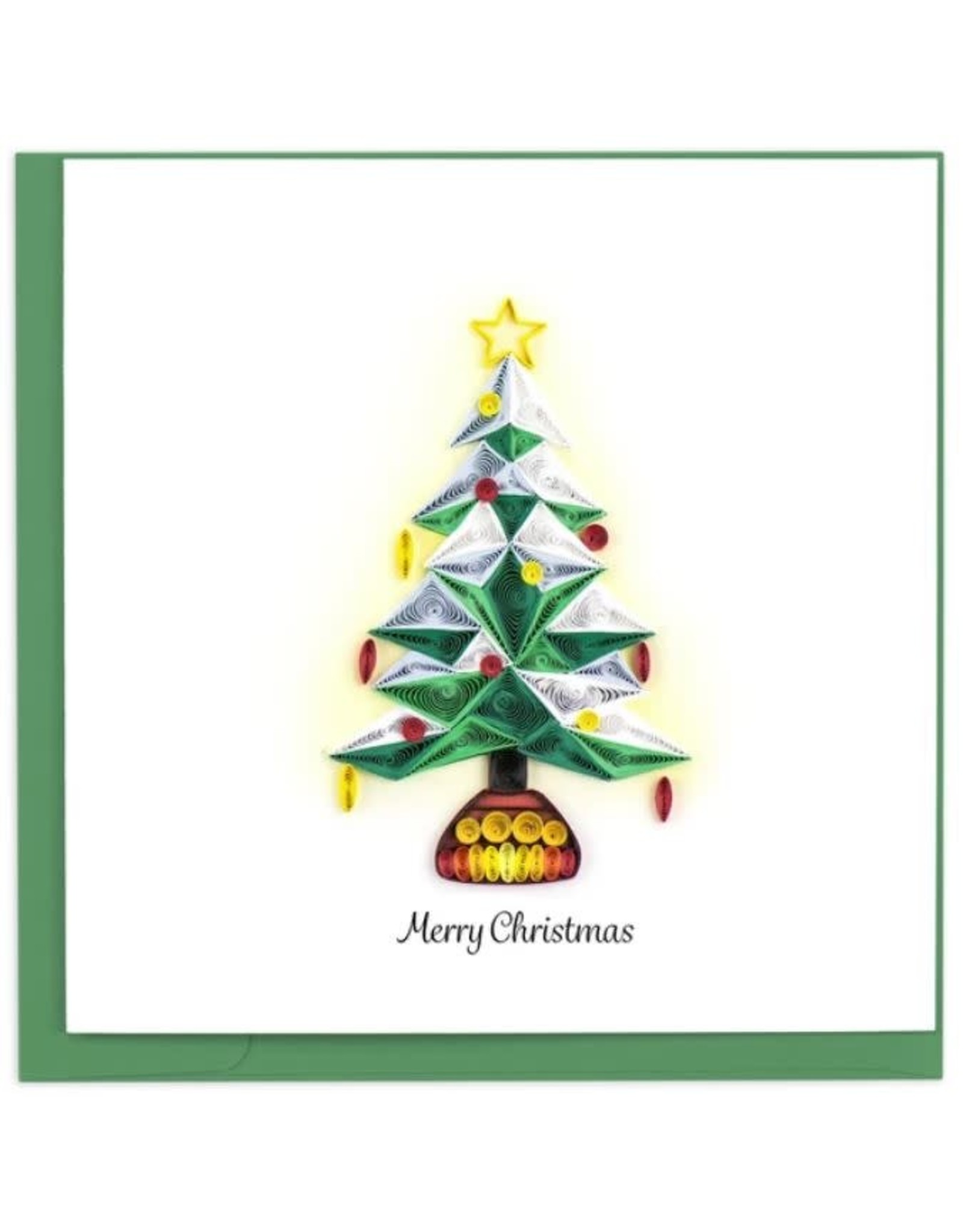 Trade roots Polygonal Christmas Tree Quilling Card, Vietnam