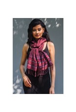 Amala Handwoven Silk, Wool, Cotton Scarf, Plum