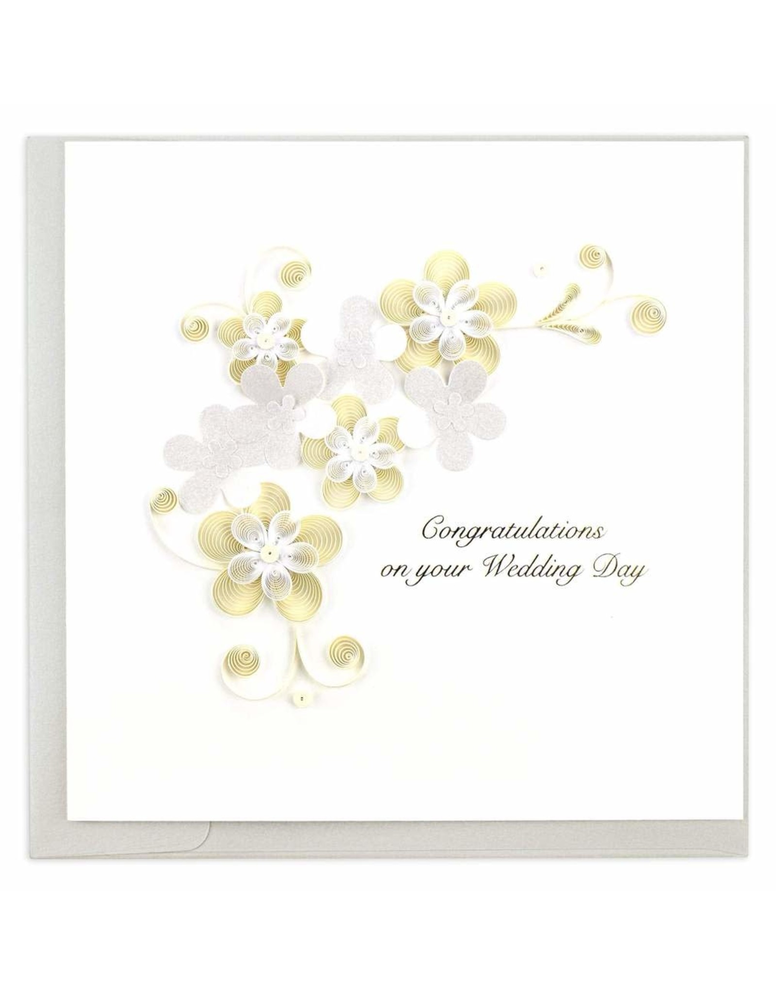 Trade roots Floral Wedding Quilling Card, Vietnam
