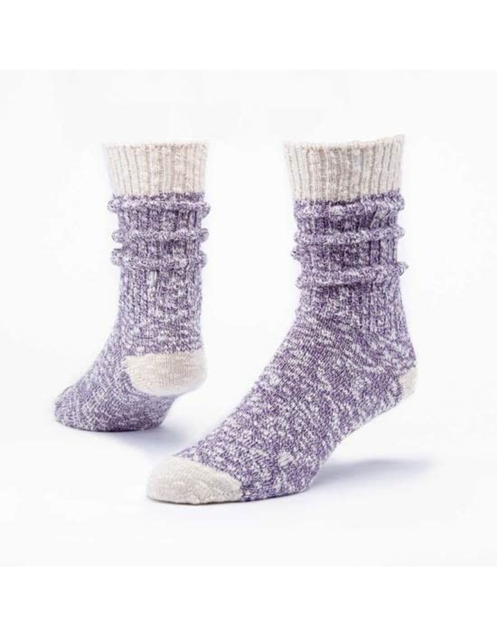 Organic Cotton Ragg Socks, Purple