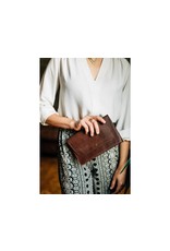 Brown Leather Clutch, India