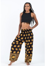 Trade roots Elephant Golden Harem Pant, in Black, O/S, Thailand