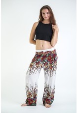 Elephant Pants, Floral Pants in White