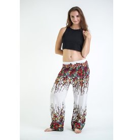 Trade roots Elephant Pants, Floral Pants in White