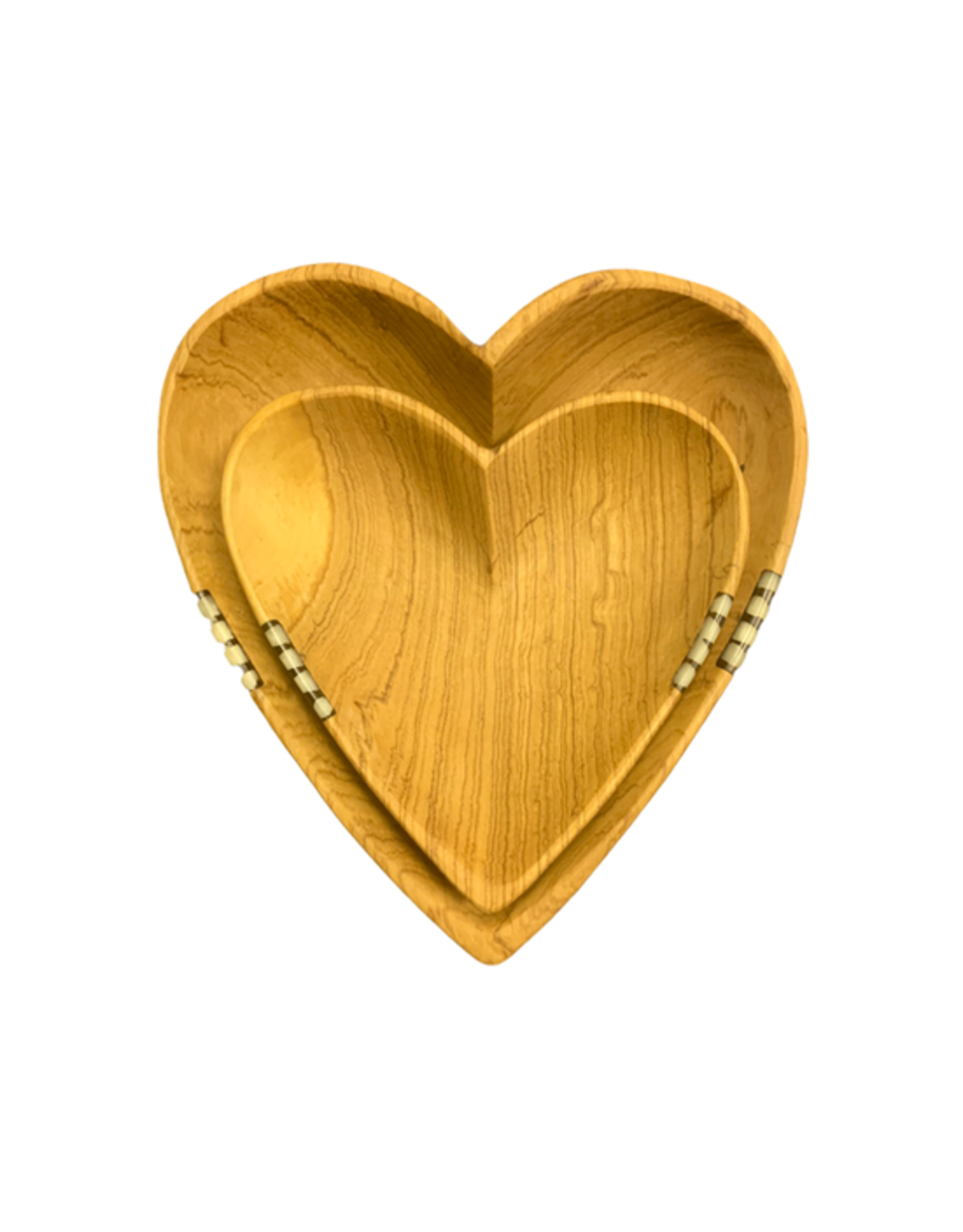 Trade roots Olive Wood Heart Bowl, 8"