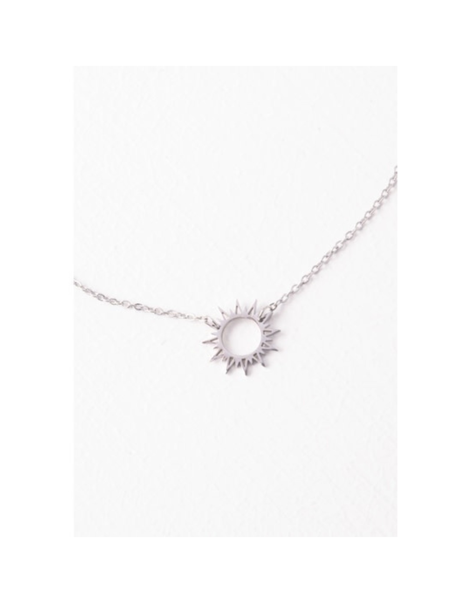 Trade roots Mallory Metal Sun Silver Necklace, Asia
