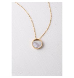 Trade roots Iris Mother of Pearl, Gold Plated Necklace, Asia
