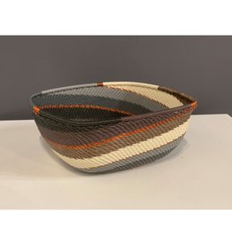 Telephone Wire Square Bowl, Grey Mist