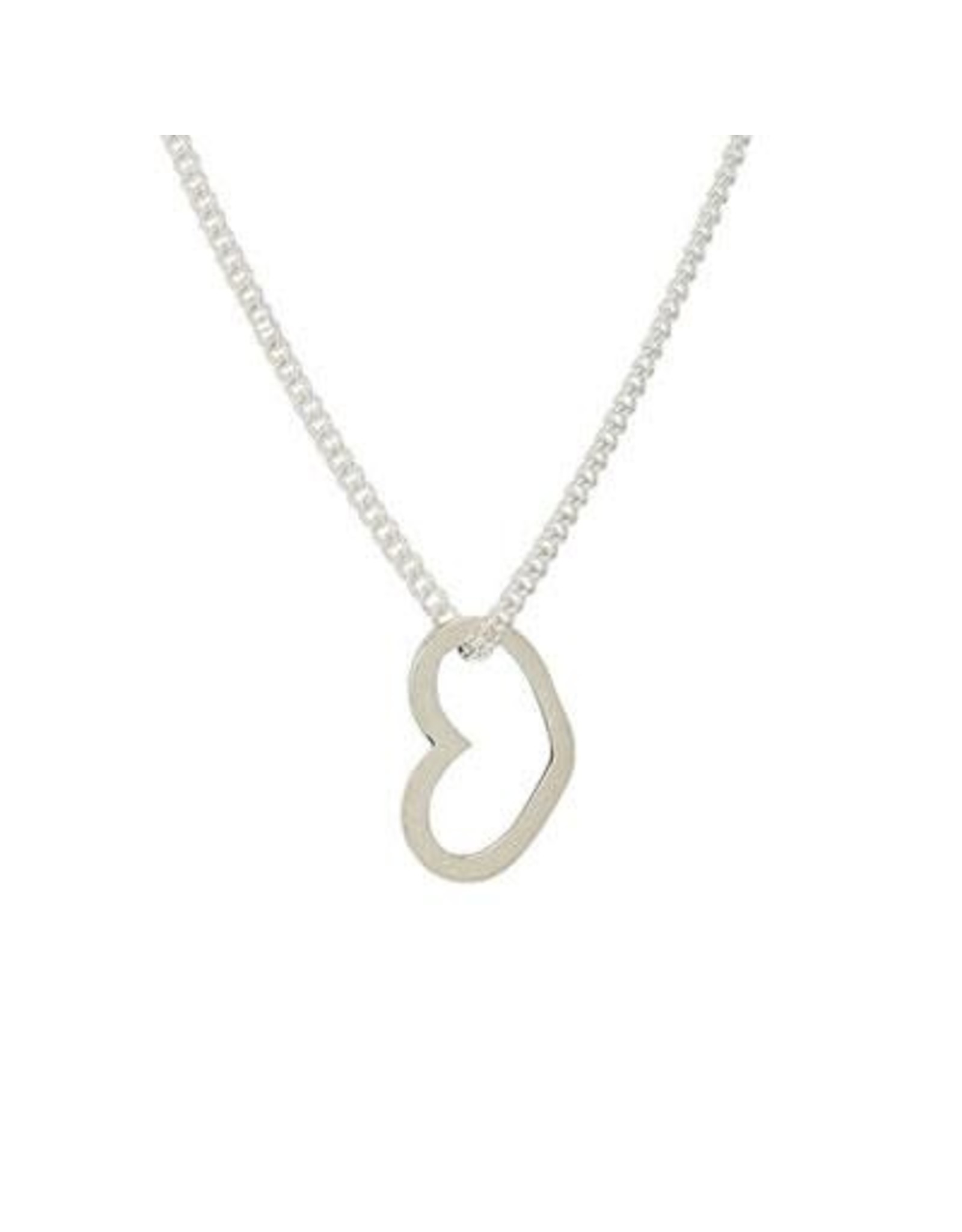 Dainty heart sterling necklace