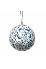 Handpainted Blue Floral Ornament