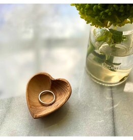 Trade roots Petite (2") Olive Wood Heart Bowl, Kenya