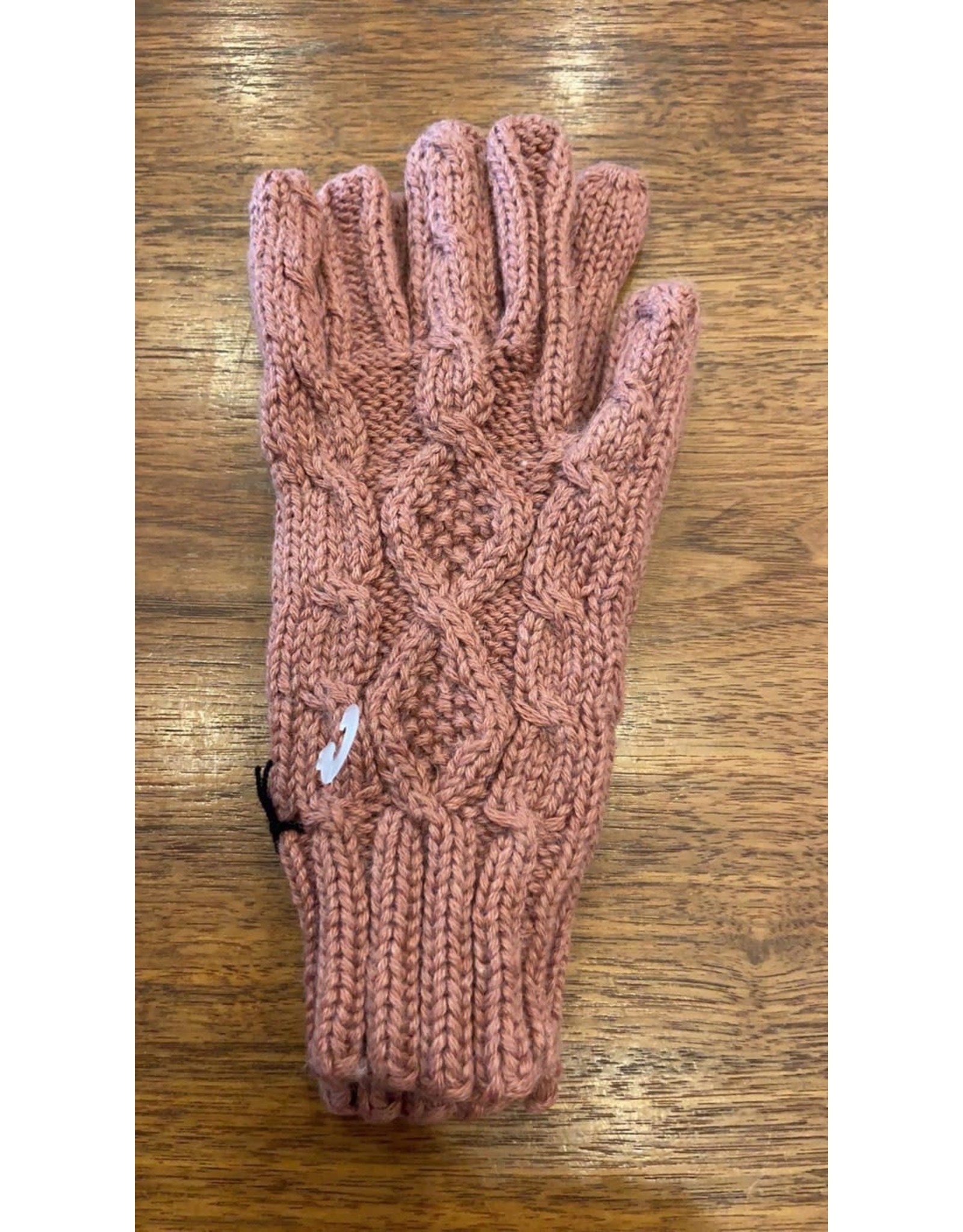 Cable Glove, Pink, Alpaca Peru