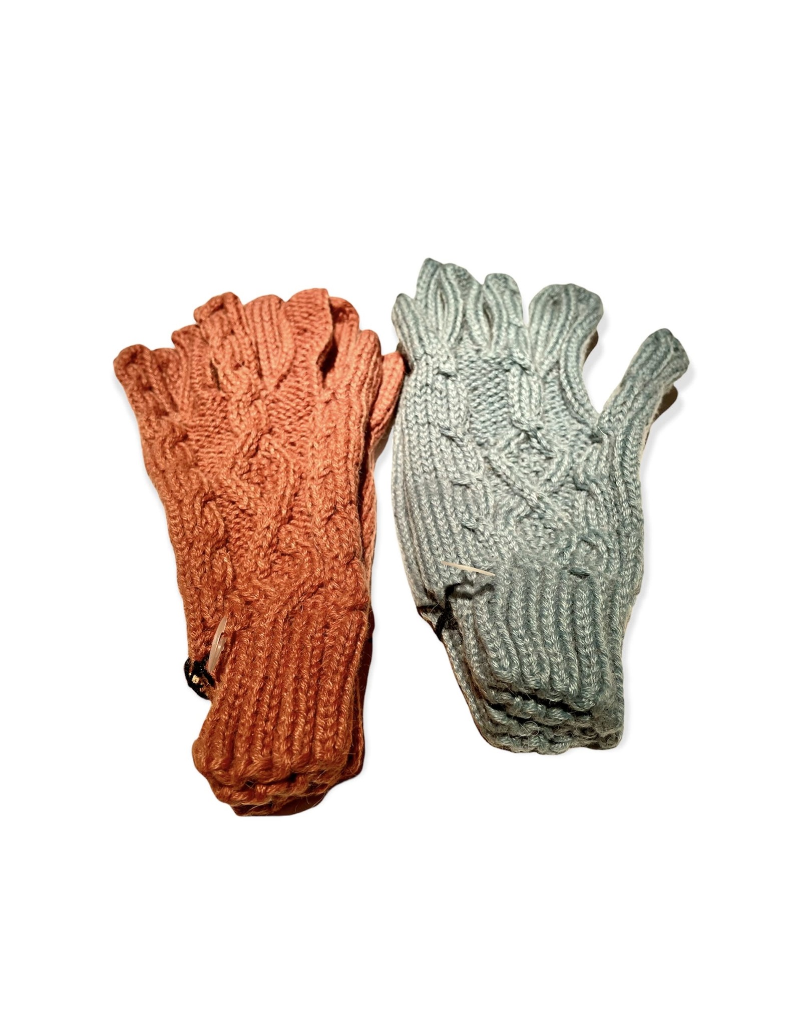 Trade roots Cable Glove, Pink, Alpaca Peru