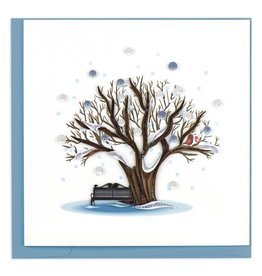 Trade roots Winter Tree Quilling Card