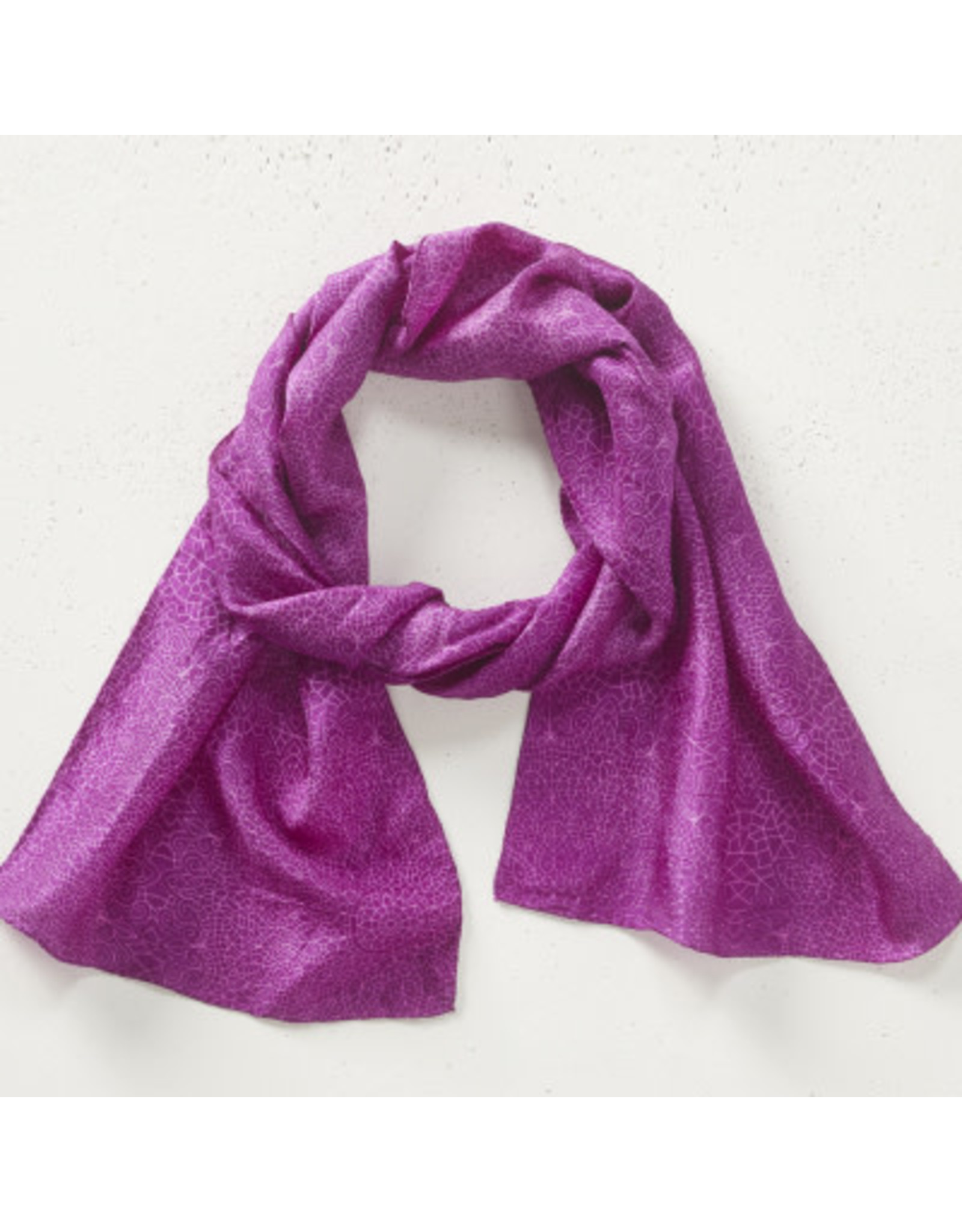 Trade roots Amethyst Silk Scarf, India