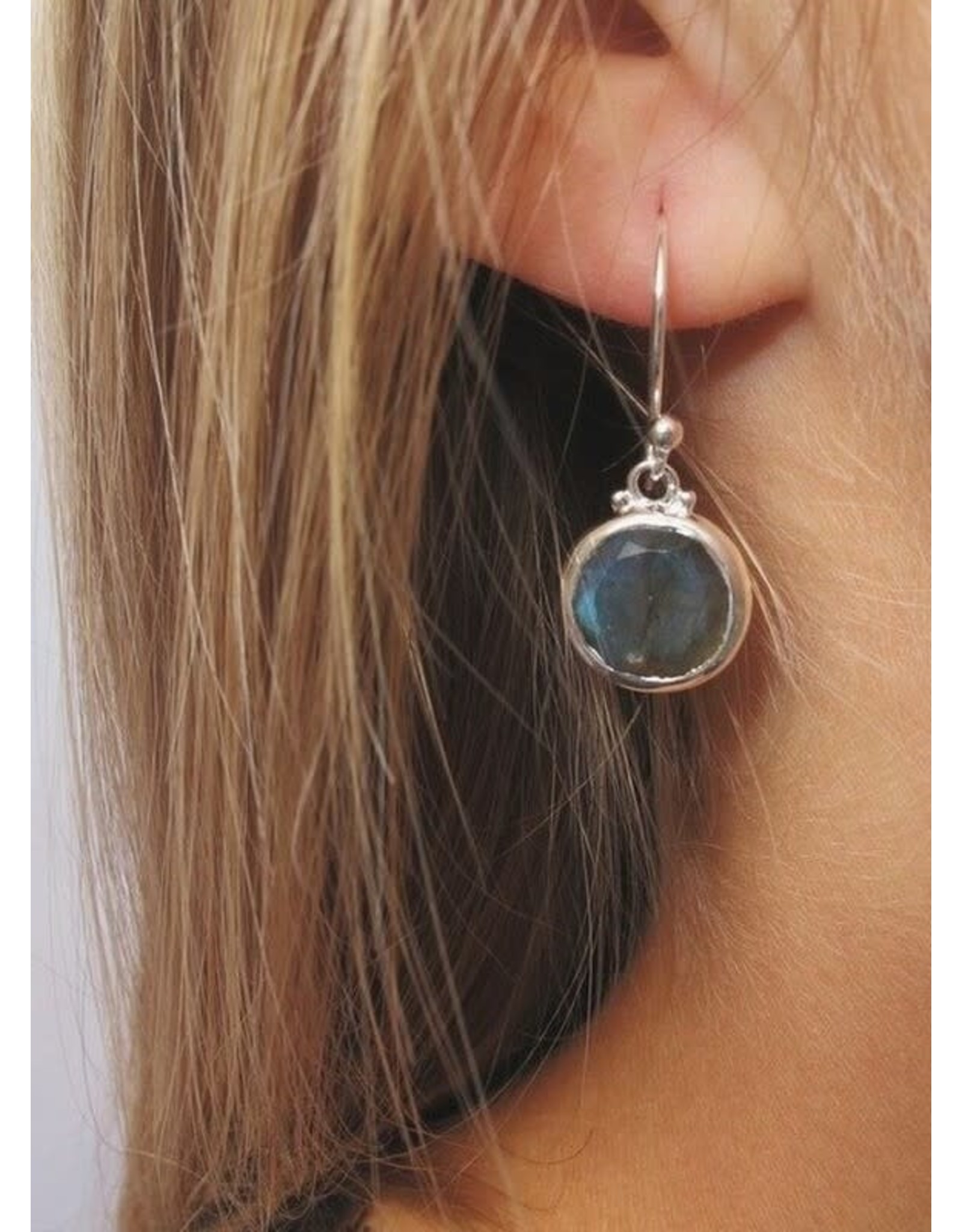 Trade roots Reflections Laboradite Sterling Earrings