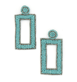 Trade roots Bold Beaded Turquoise Earrings