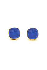 Trade roots Boxy Blue Onyx Square Studs, India