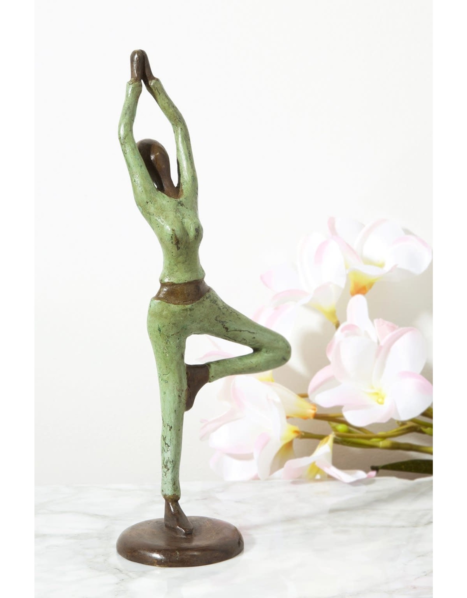 Trade roots Tree Pose Bronze Sculpture,  Burkina Faso