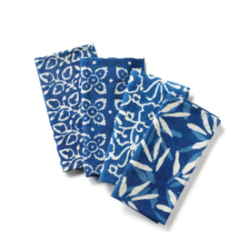 Trade roots Indigo Dabu Napkins - Set of 4, India