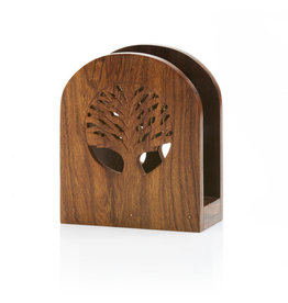 Trade roots Tree of Life Shesham Wood Napkin Holder, India