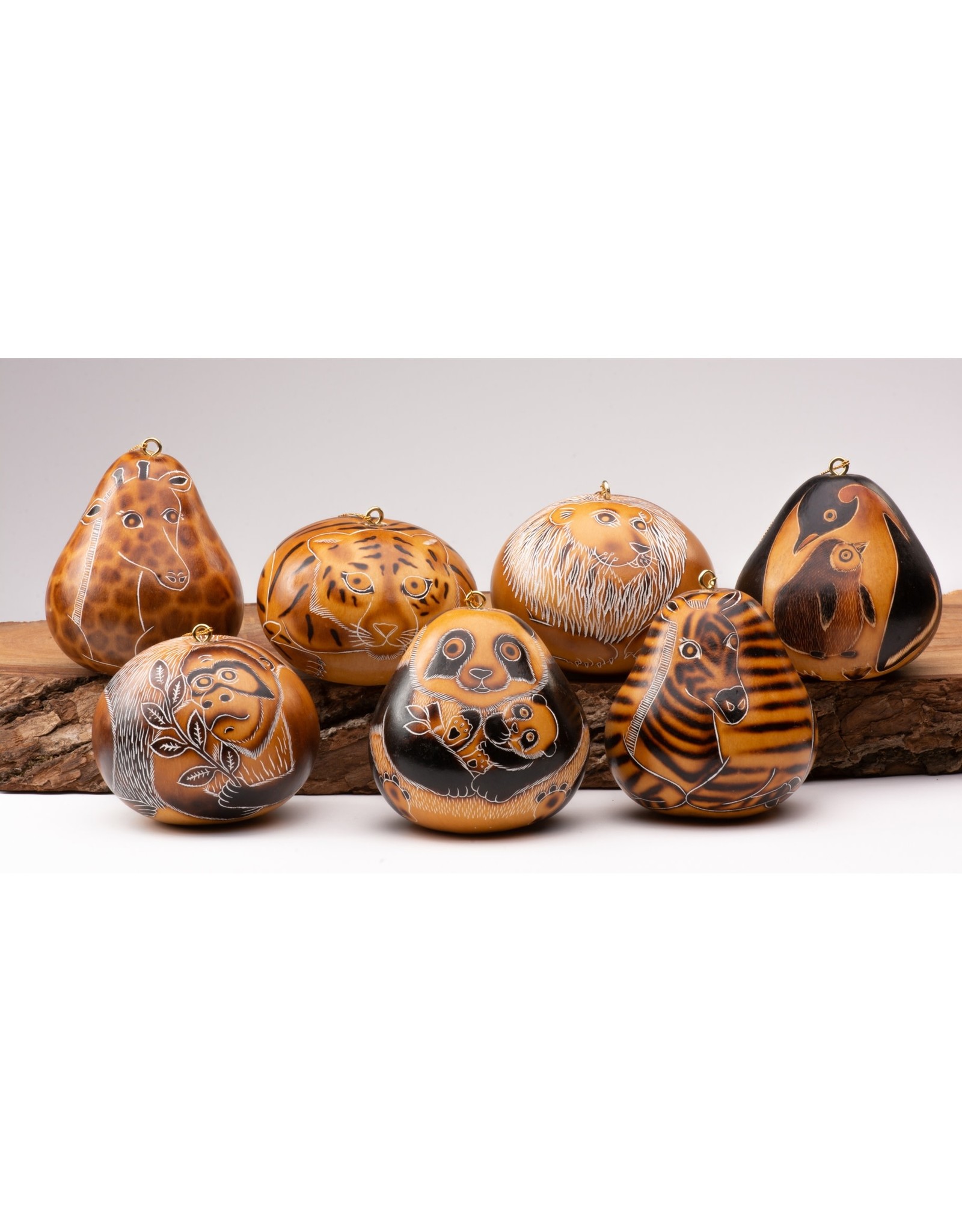 Trade roots Zoo Mix MEDIUM Gourd Ornament, Peru