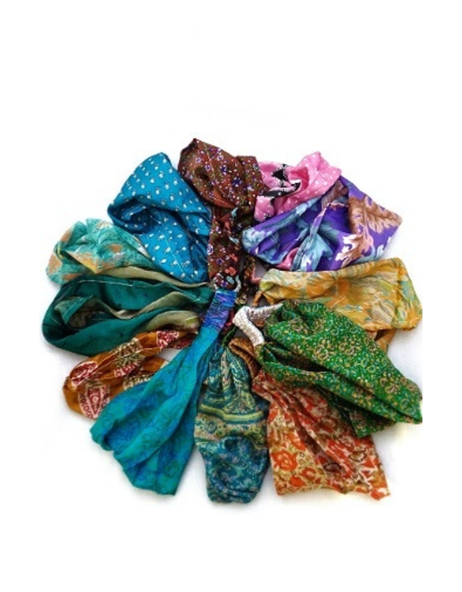 Trade roots Recycled Silk Sari Headbands, Vintage Silk,Nepal