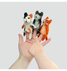 Felt Finger Puppets, assorted cats, Nepal
