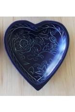 Trade roots Patterned Heart Dish, Purple, Kenya