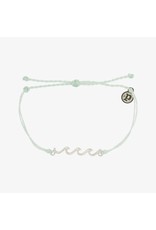 Trade roots Delicate Wave Bracelet,  ROSE GOLD, White