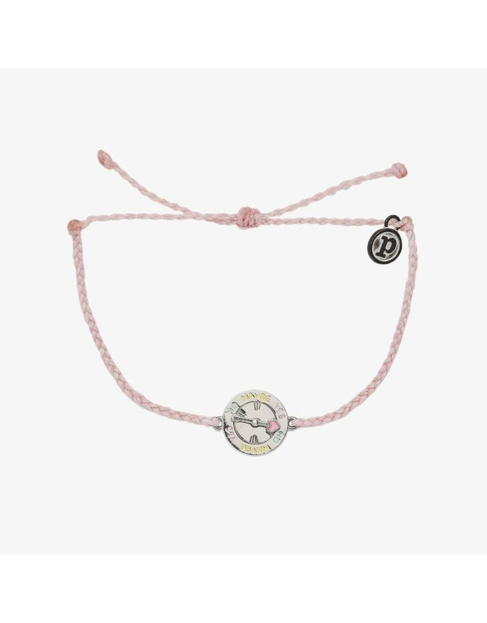 Spinner Charm Silver bracelet, Pink