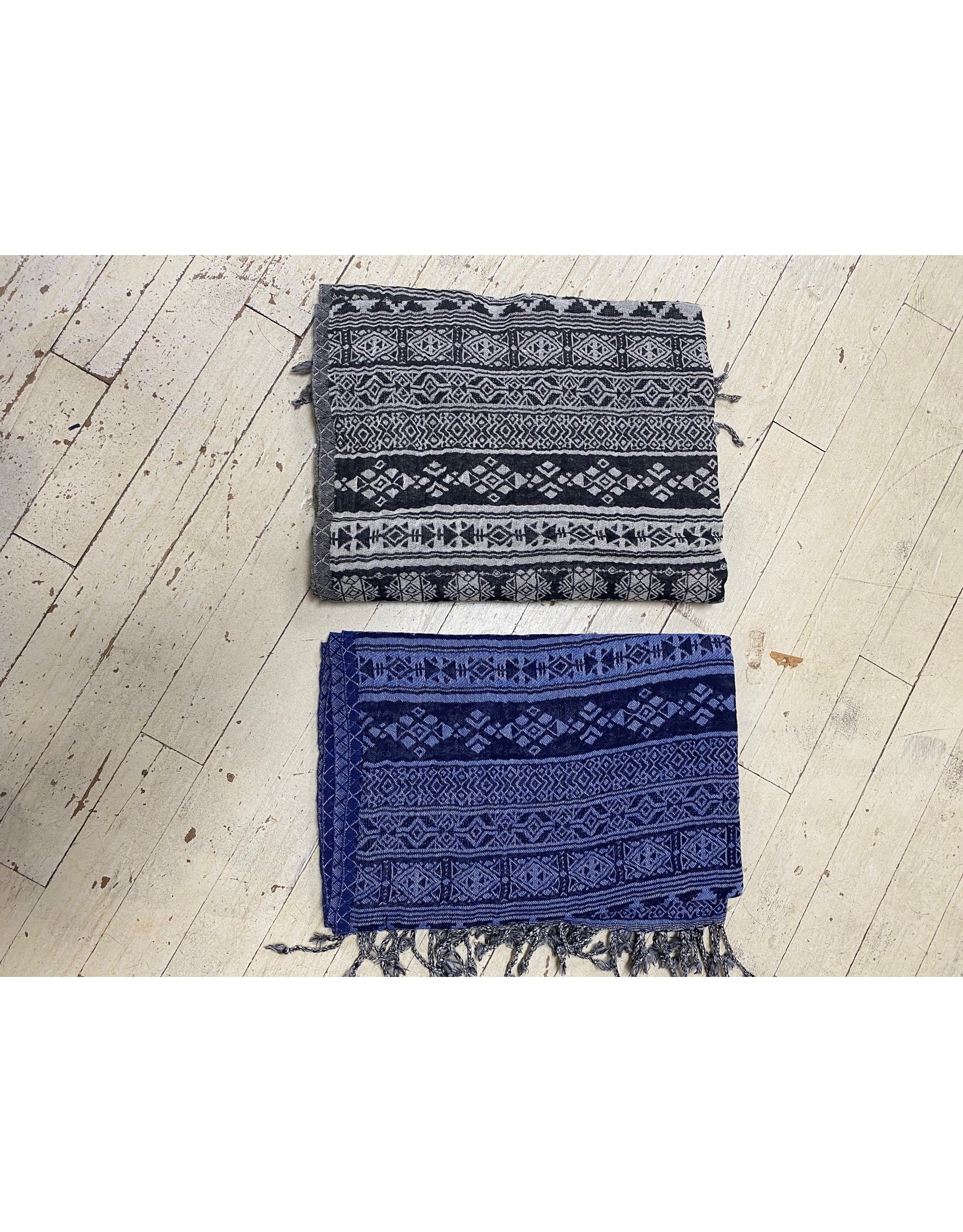 Trade roots Jacquard Weave Wool Shawl