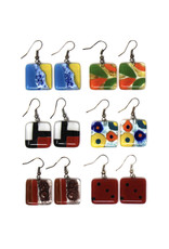 Glass Square Earrings, Chile