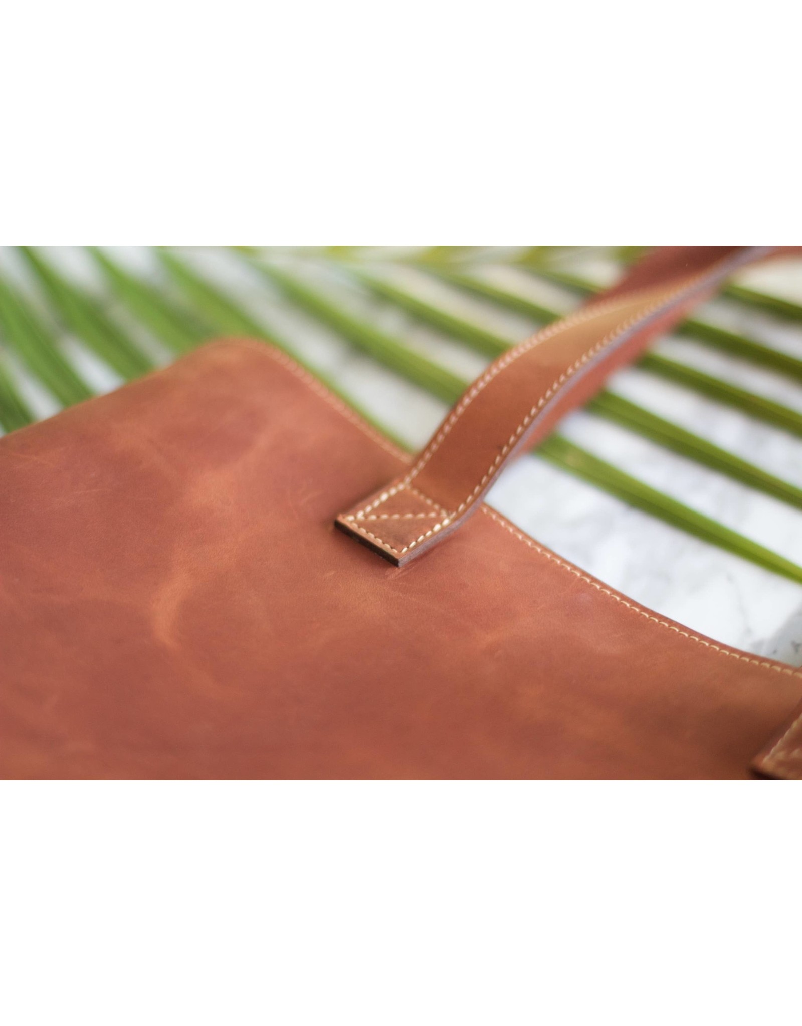 Trade roots Brown Leather Tote, Nicaragua