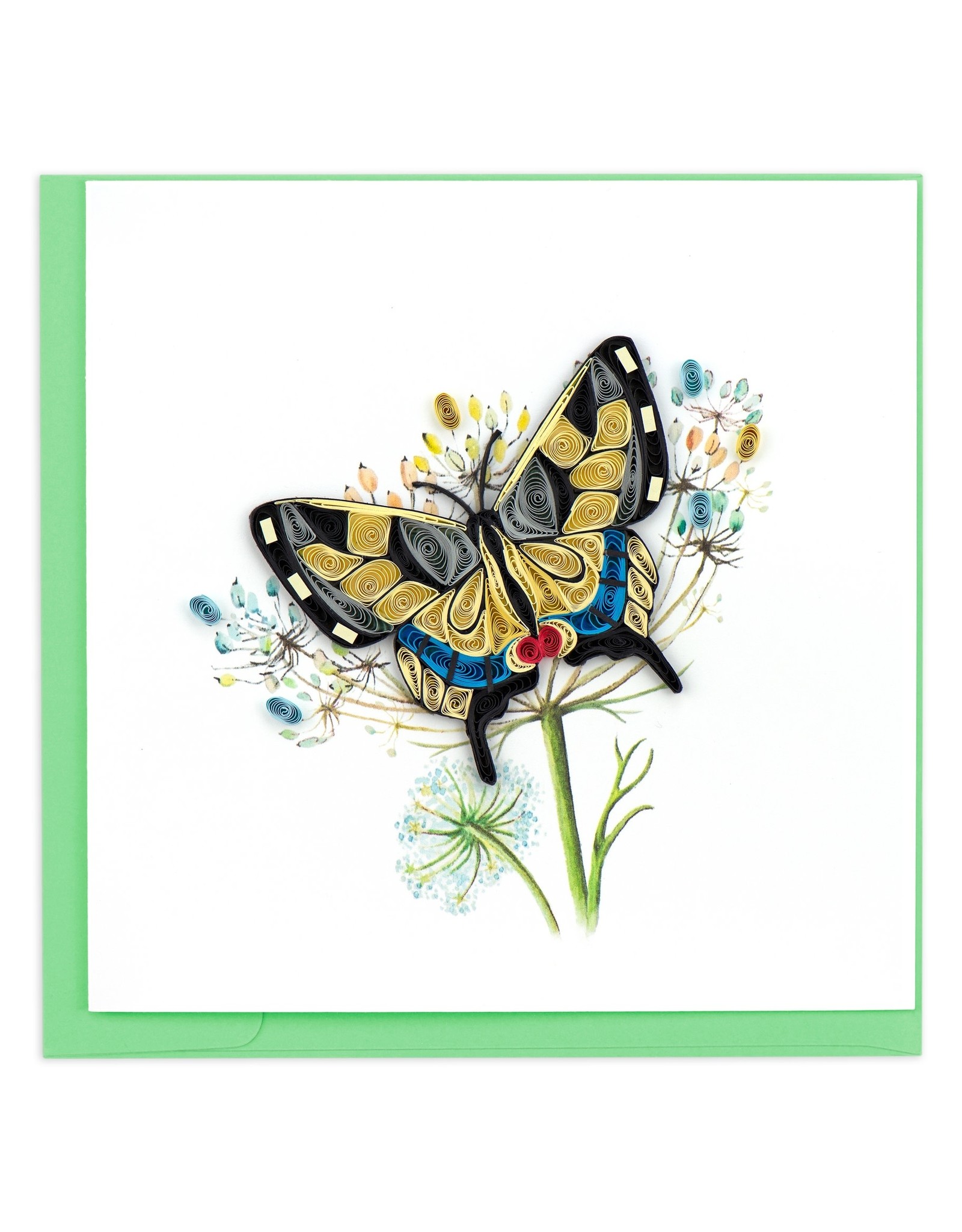 Trade roots Swallowtail Butterfly Quill Card