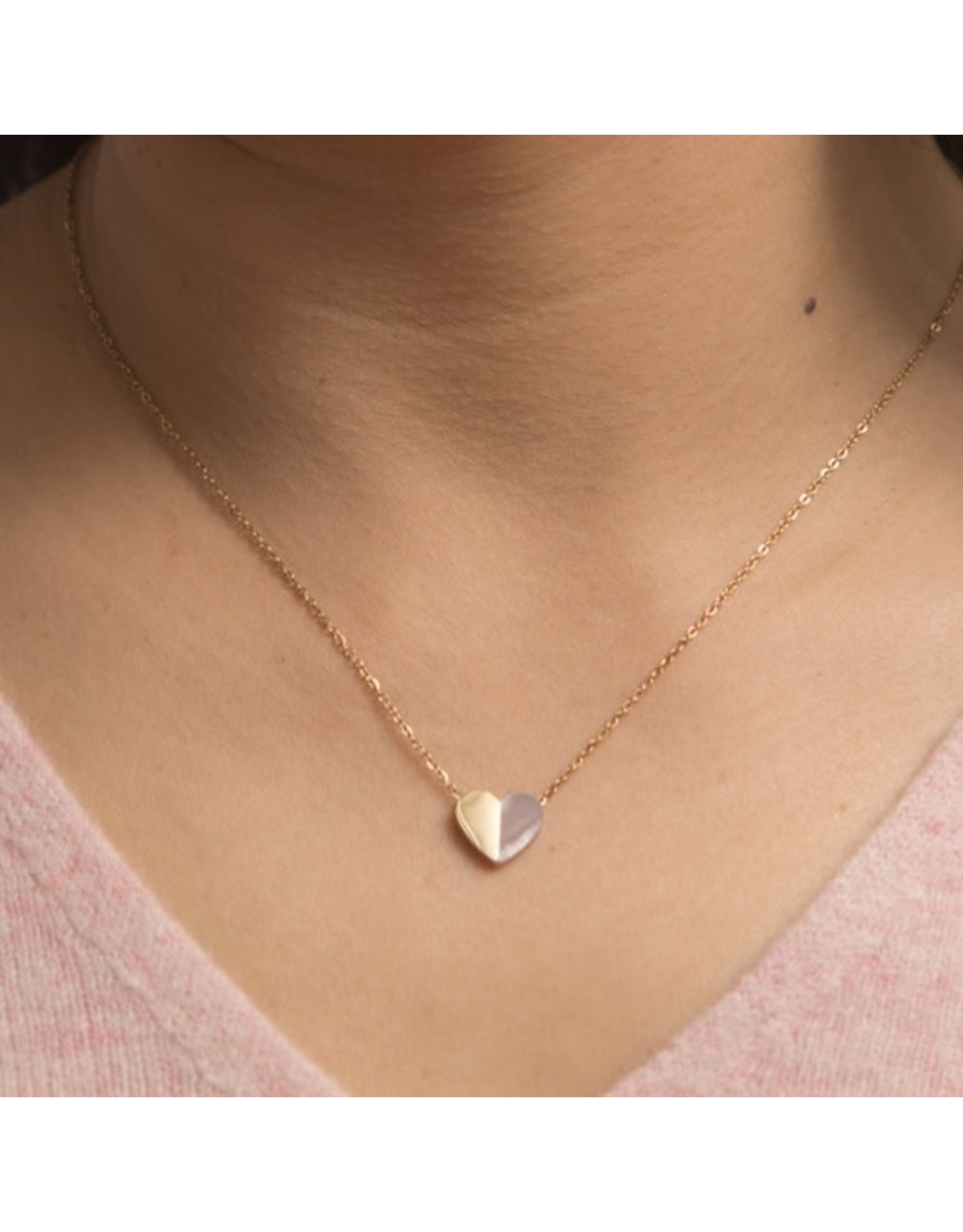 Give hope Mother of Pearl &  Gold Necklace