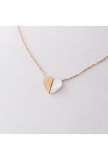 Trade roots Give hope Mother of Pearl &  Gold Necklace